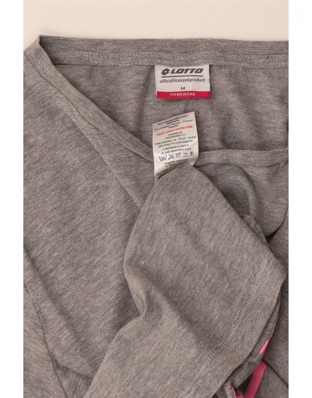 Lotto Grafik-T-Shirt für Damen, UK 14, mittelgraue Baumwolle