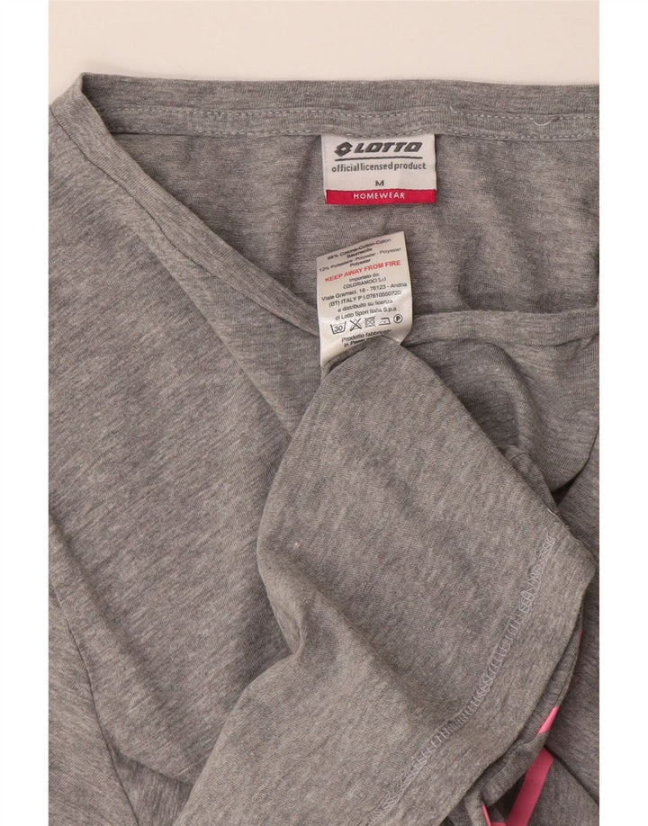 Lotto Grafik-T-Shirt für Damen, UK 14, mittelgraue Baumwolle