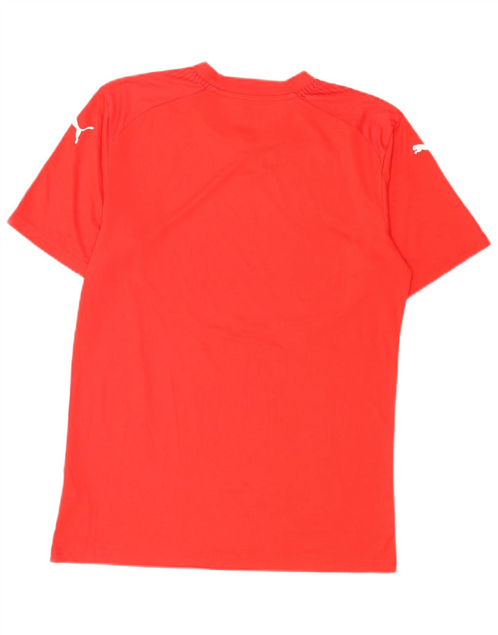 Puma Herren T-Shirt Top Medium Red Chevron Polyester