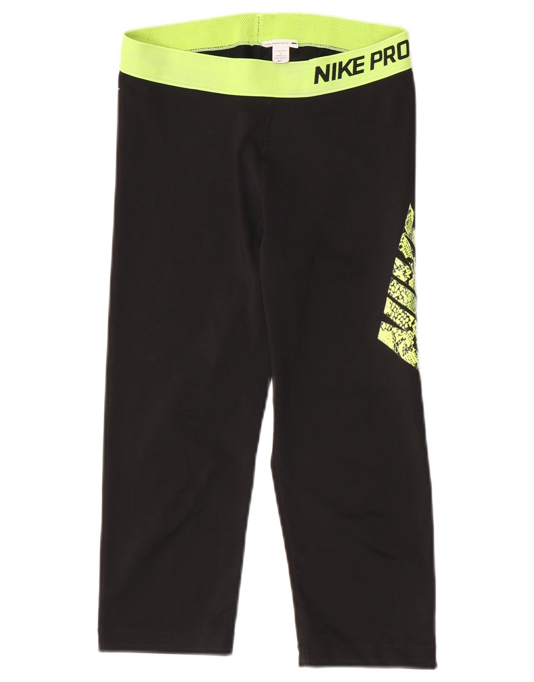 Nike Damen Capri-Leggings mit Grafik, UK 12, Mittelschwarz, Farbblock