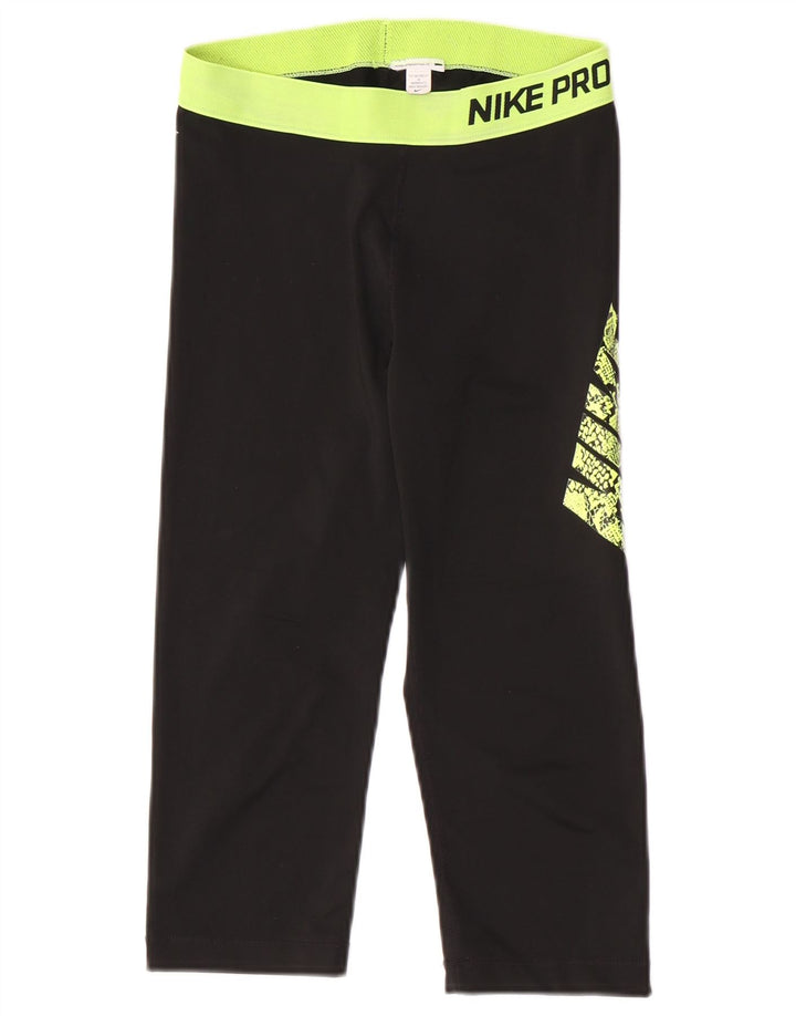 Nike Damen Capri-Leggings mit Grafik, UK 12, Mittelschwarz, Farbblock