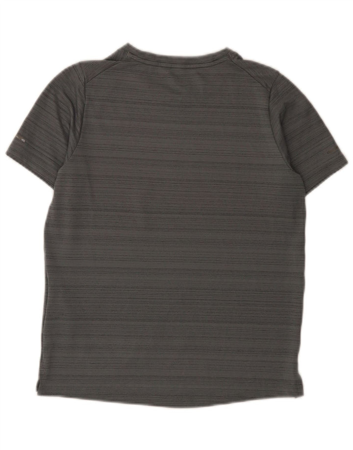 Nike Dri Fit T-Shirt-Oberteil für Jungen, 10–11 Jahre, mittelgrau gestreift, Polyester