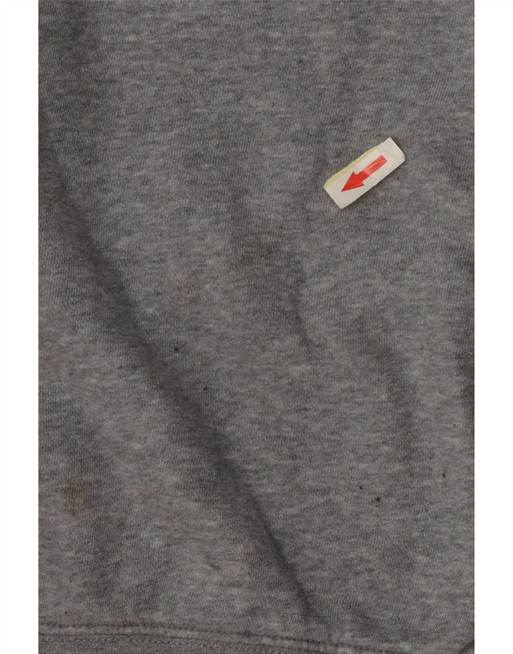 Nike Womens Crop Oversized Sweatshirt Pullover UK 14 Mittelgrau meliert