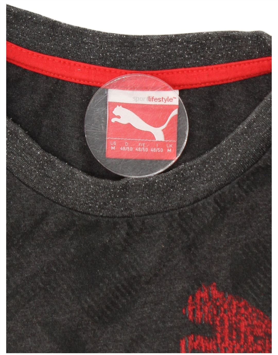 PUMA Herren Graphic T-Shirt Top Mittelgrau