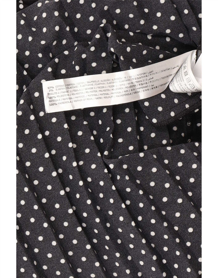 Simona Barbieri Damen Twinset Maxikleid IT 42 Mittelschwarz gepunktet
