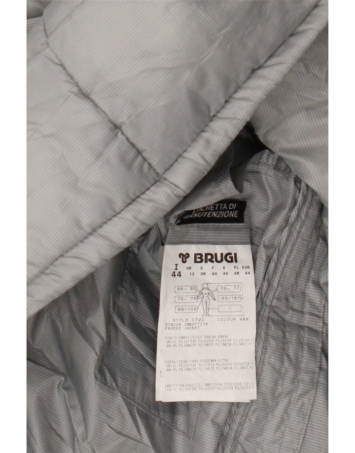 Brugi Damen Wattierte Jacke UK 12 Mittelgraues Polyester