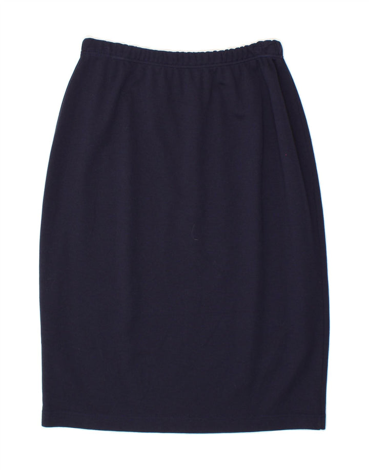 VINTAGE Womens Pencil Skirt W26 Small  Navy Blue Polyamide Vintage Vintage and Second-Hand Vintage from Messina Hembry 