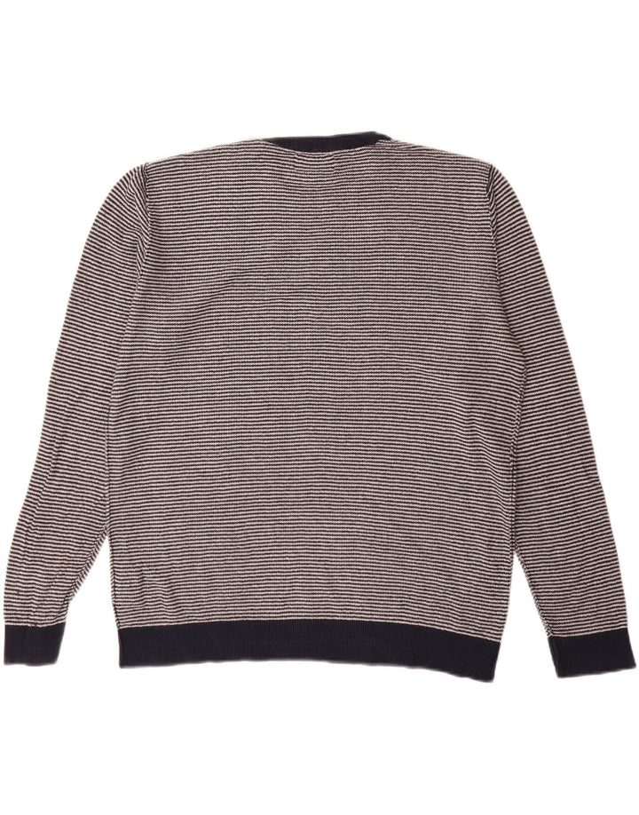 Jack & Jones Herren-Pullover mit Rundhalsausschnitt, groß, marineblau gestreift