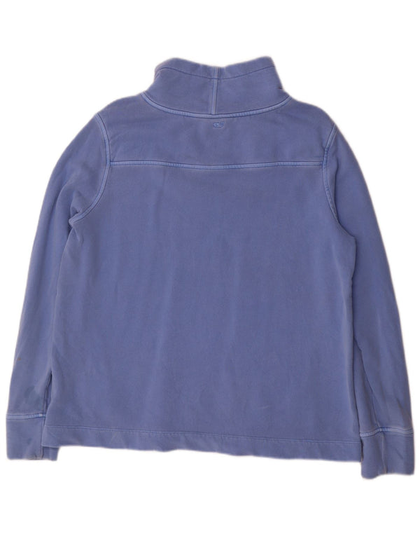 VINEYARD VINES Damen Sweatshirt Pullover UK 14 Mittelblaue Baumwolle