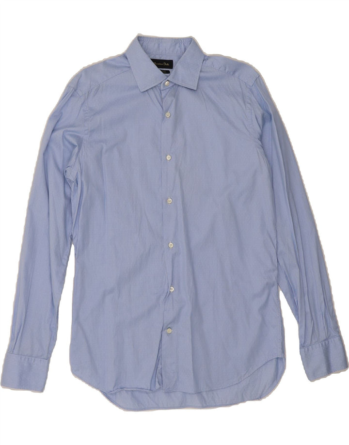 MASSIMO DUTTI Mens Shirt Size 39 15 1/2 Medium Blue Spotted Vintage Massimo Dutti and Second-Hand Massimo Dutti from Messina Hembry 