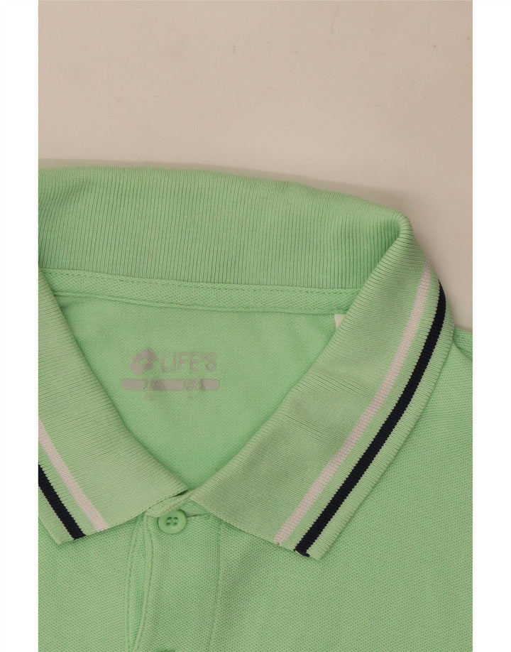 Lotto Herren-Poloshirt, groß, grüne Baumwolle