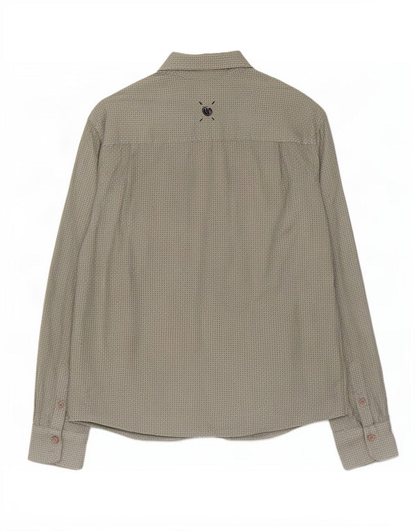 Fat Face Damen-Hemd, groß, Khaki, geometrisch, Baumwolle