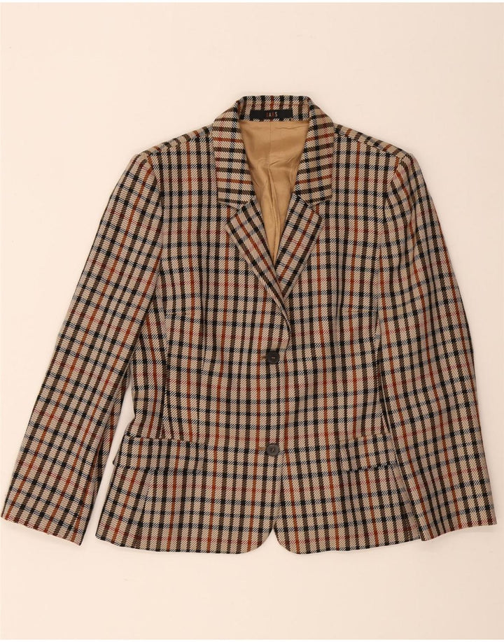 DAKS Damen-Blazerjacke mit 2 Knöpfen, Größe M, mehrfarbig, kariert, UK 14