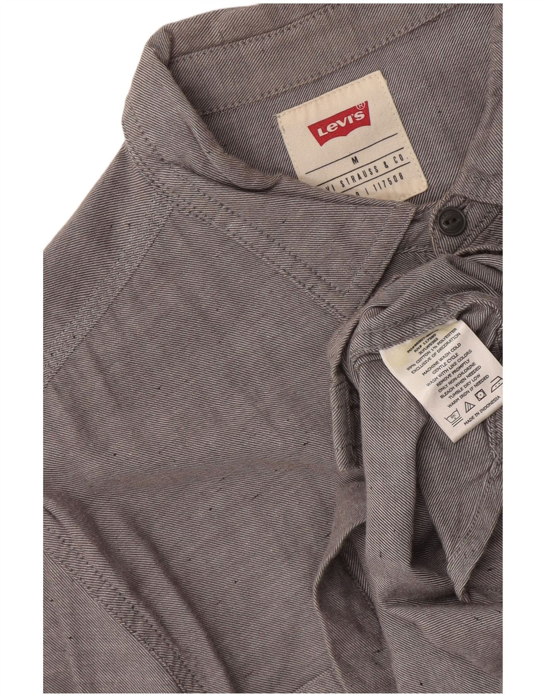 Levi's Herrenhemd aus mittelgrau gefleckter Baumwolle