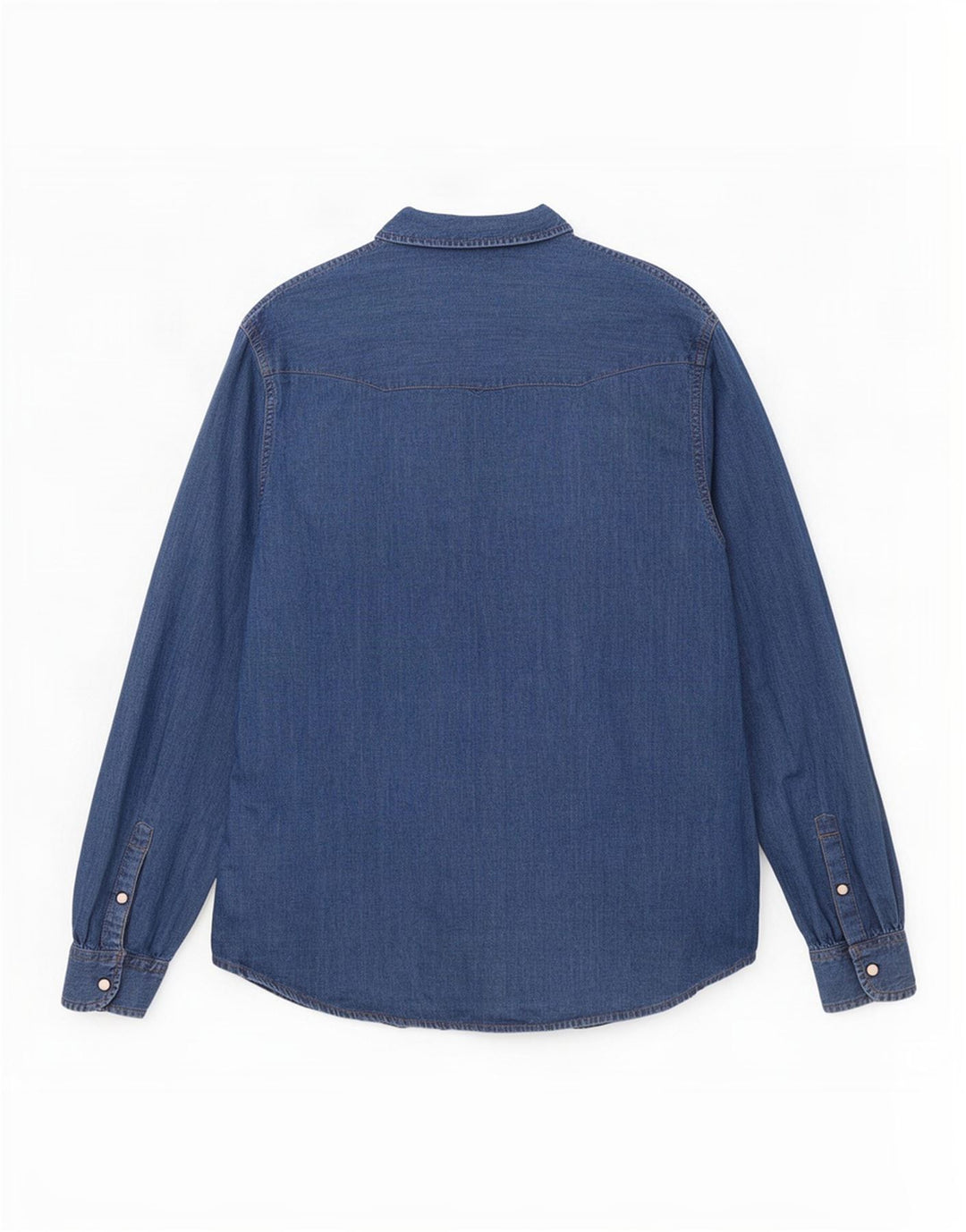 Wrangler Herren-Jeanshemd mit schmaler Passform, große blaue Baumwolle