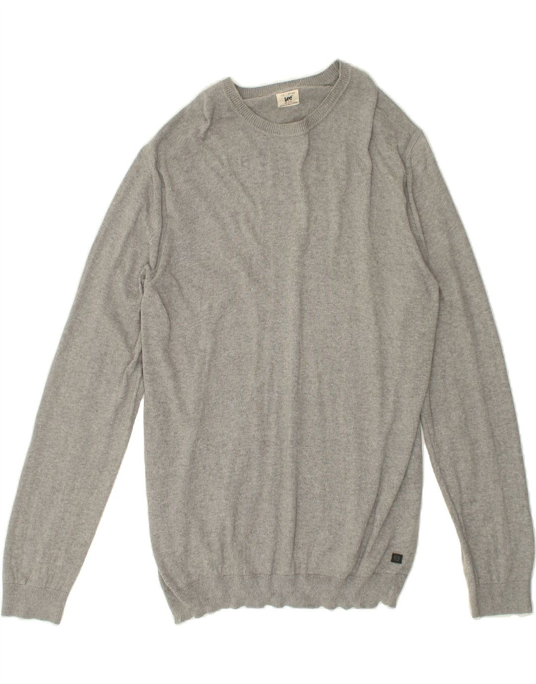LEE Mens Crew Neck Jumper Sweater 2XL Grey Cotton | Vintage Lee | Thrift | Second-Hand Lee | Used Clothing | Messina Hembry 