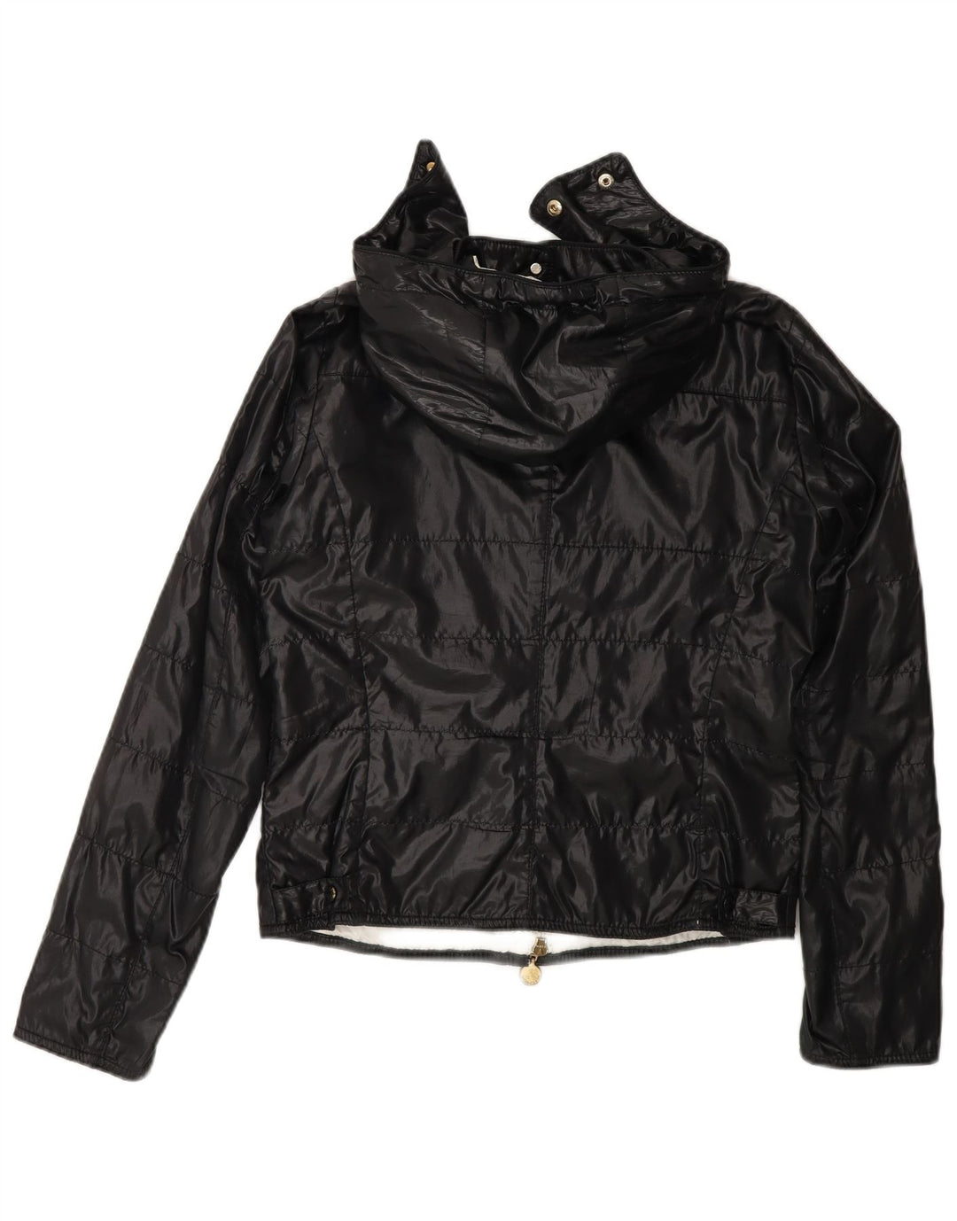 Moncler Damen-Windbreakerjacke mit Kapuze, Größe 1, klein, Schwarz