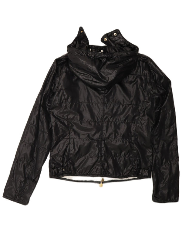 Moncler Damen-Windbreakerjacke mit Kapuze, Größe 1, klein, Schwarz