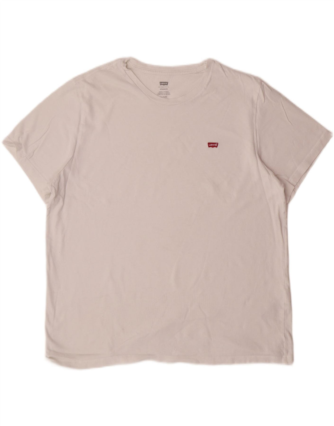 LEVI'S Herren-T-Shirt mit Standard-Passform, XL, weiße Baumwolle