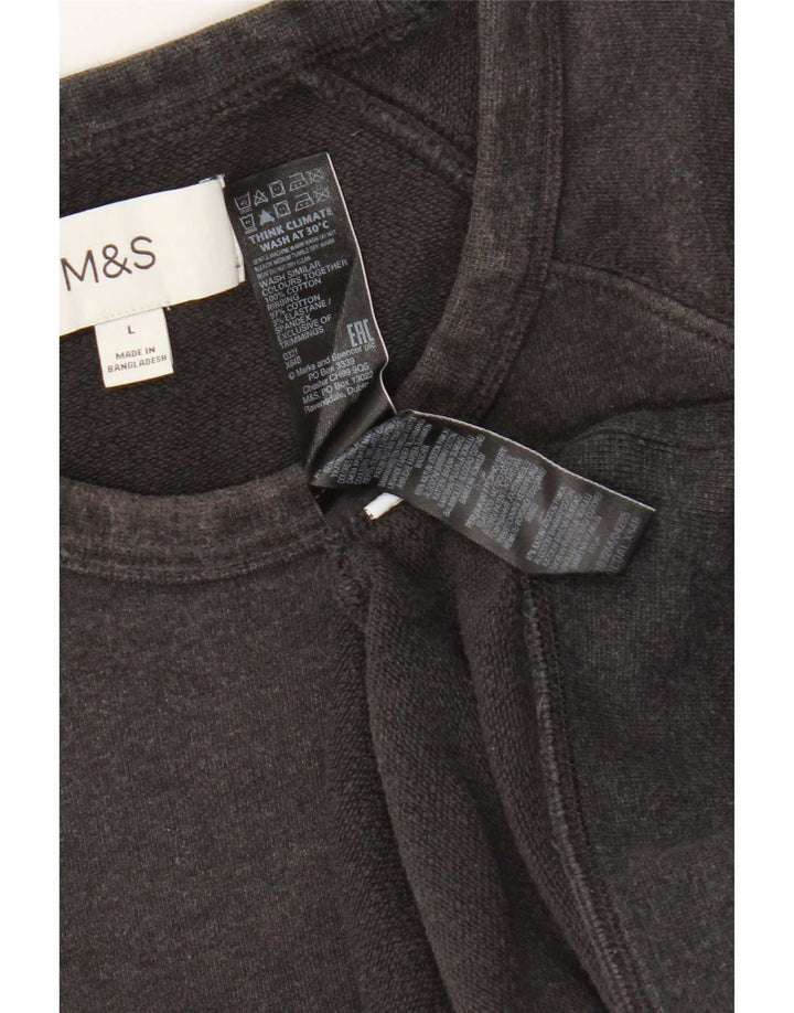 Marks & Spencer Herren-Sweatshirt, Pullover, Größe L, Grau, Baumwolle