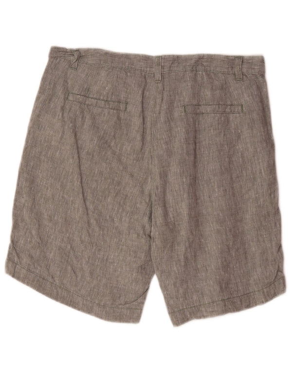 Dack's Damen-Chinoshorts mit hoher Taille, EU 44, XL, W34, graues Leinen