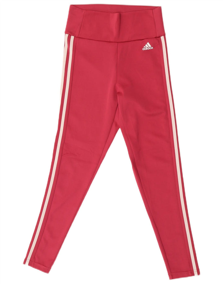 Adidas Damen Aeroready Leggings UK 8/10 Small Pink Polyester