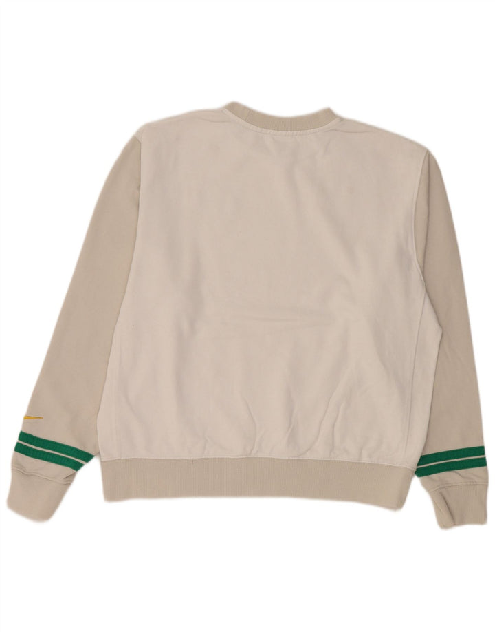 Nike Herren-Sweatshirt mit Grafik, mittelweiße Colourblock-Baumwolle