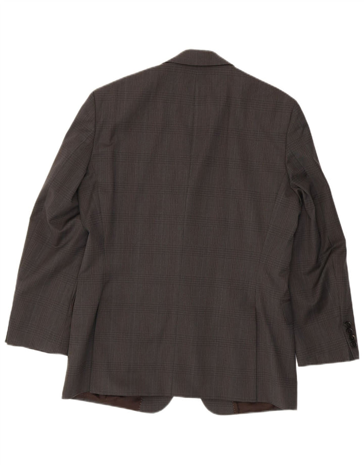 Hugo Boss Herren-Blazer mit 2 Knöpfen, EU 48, Mittelgrau mit Hahnentrittmuster