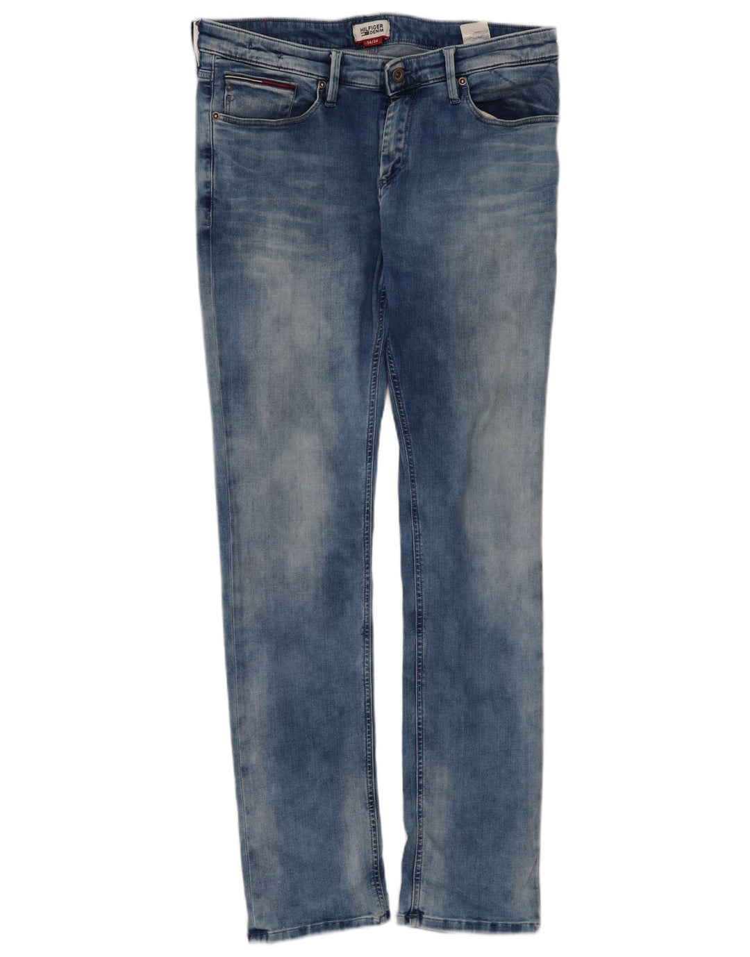 Tommy Hilfiger Herren Slim Jeans W34 L34 Blaue Baumwolle