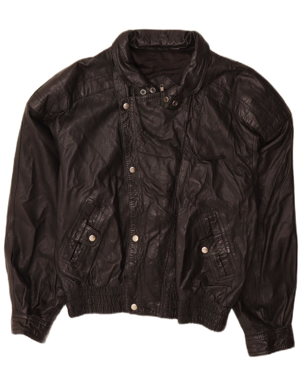 Yukon Trail Herren Lederjacke IT 50 Large Schwarz