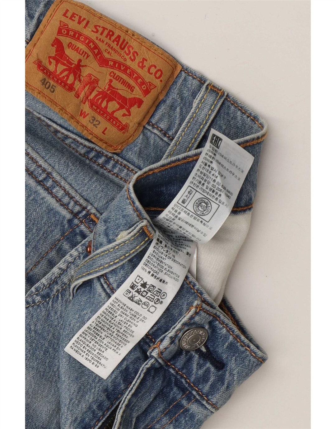 Levi's Herren 405 Denim Shorts W32 mittelblaue Baumwolle
