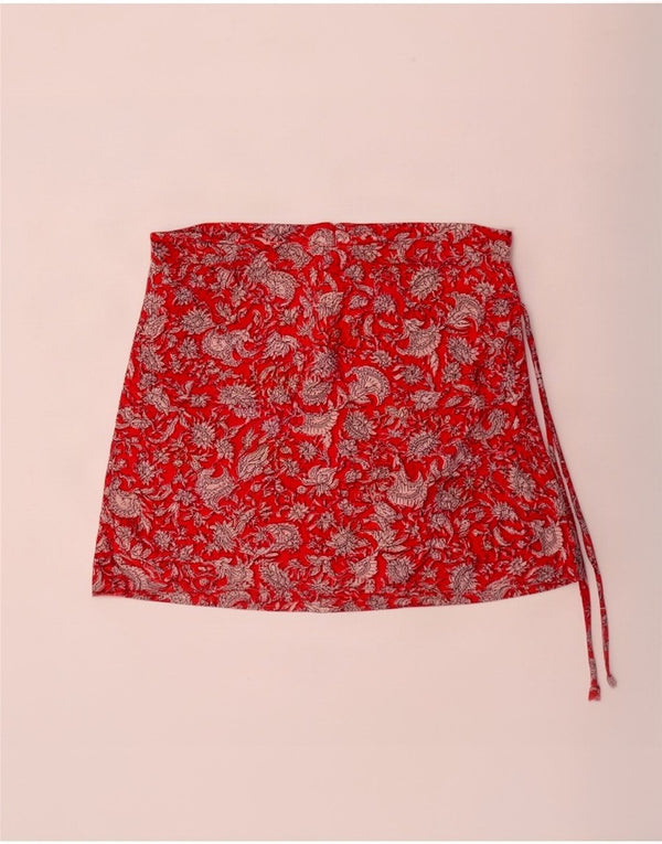 Zara Damen Skort XS W24 Rot geblümt