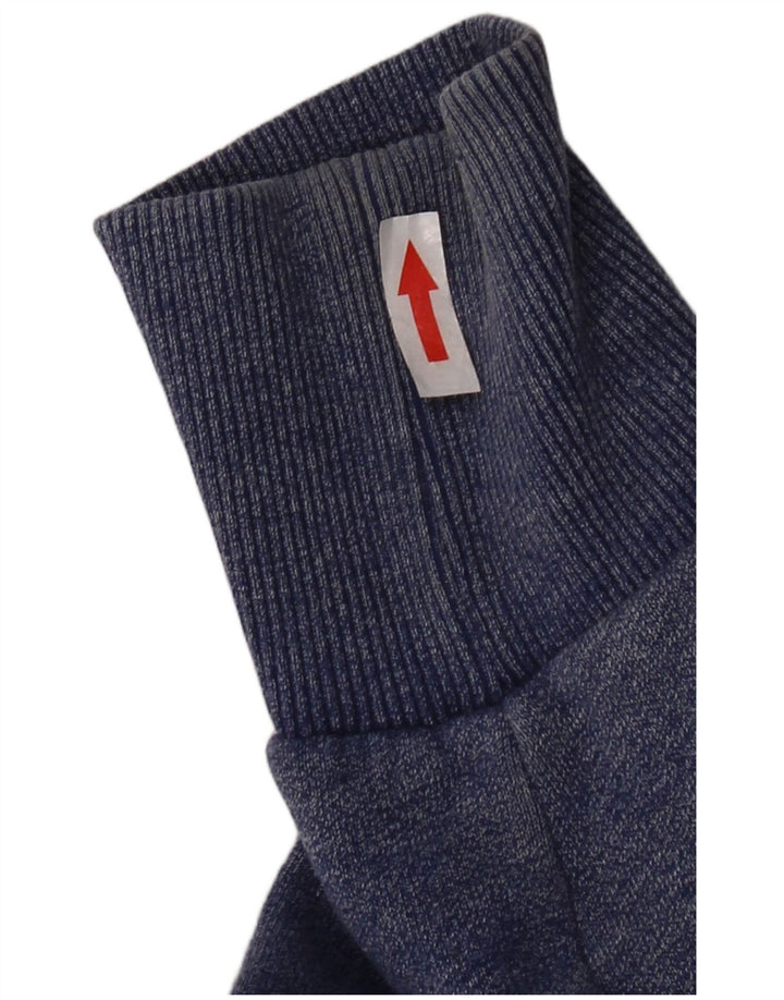 SUPERDRY Herren-Kapuzenpullover mit grafischem Reißverschluss, Größe S, Blau, Baumwolle