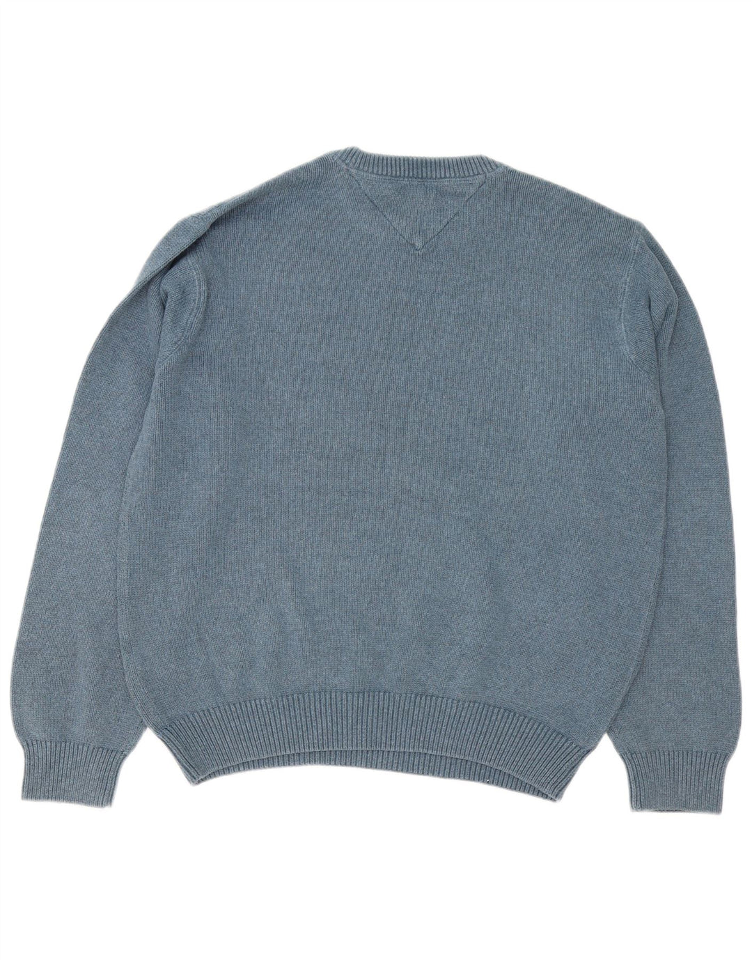 Tommy Hilfiger Herren-Pullover mit Rundhalsausschnitt, groß, aus blauer Baumwolle