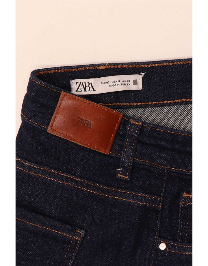 Zara Damen Bootcut Jeans EU 42 Large W32 L34 Marineblau