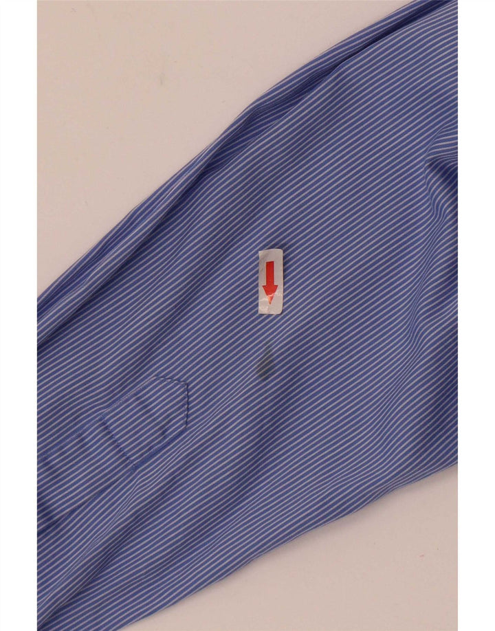 Tommy Hilfiger Herrenhemd Größe 16 1/2 Large Blauer Nadelstreifen