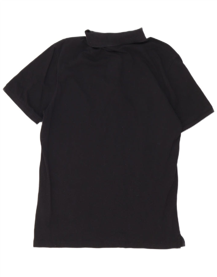 Hugo Boss Herren-Poloshirt mit normaler Passform, mittelschwarze Baumwolle