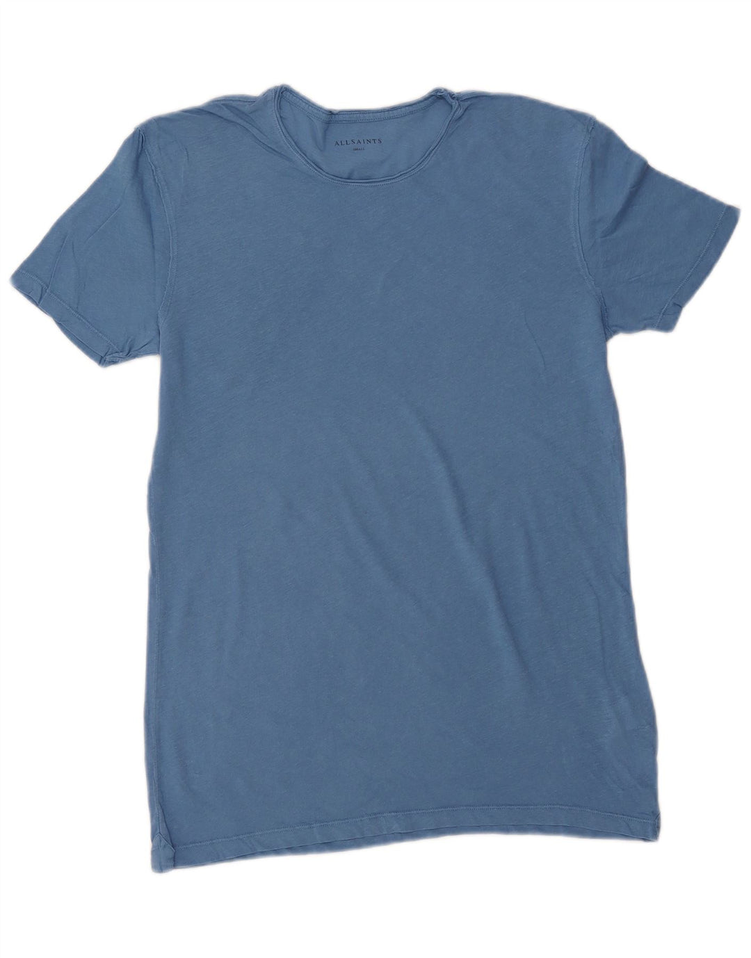 All Saints Herren T-Shirt Top Small Blau Baumwolle
