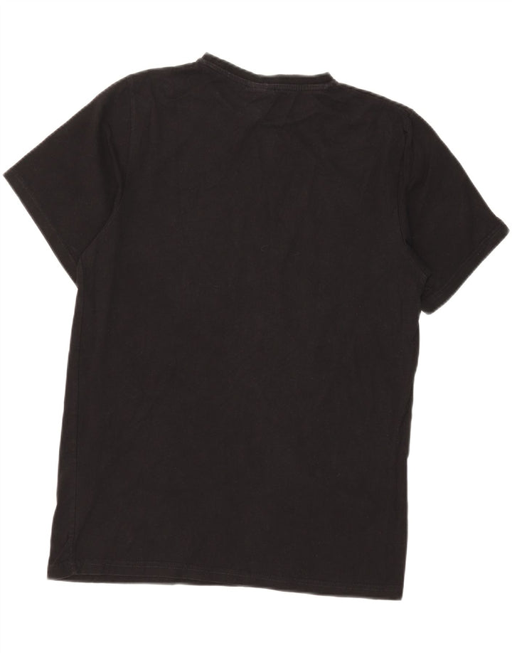 ELLESSE Damen T-Shirt Top UK 12 Medium Schwarz