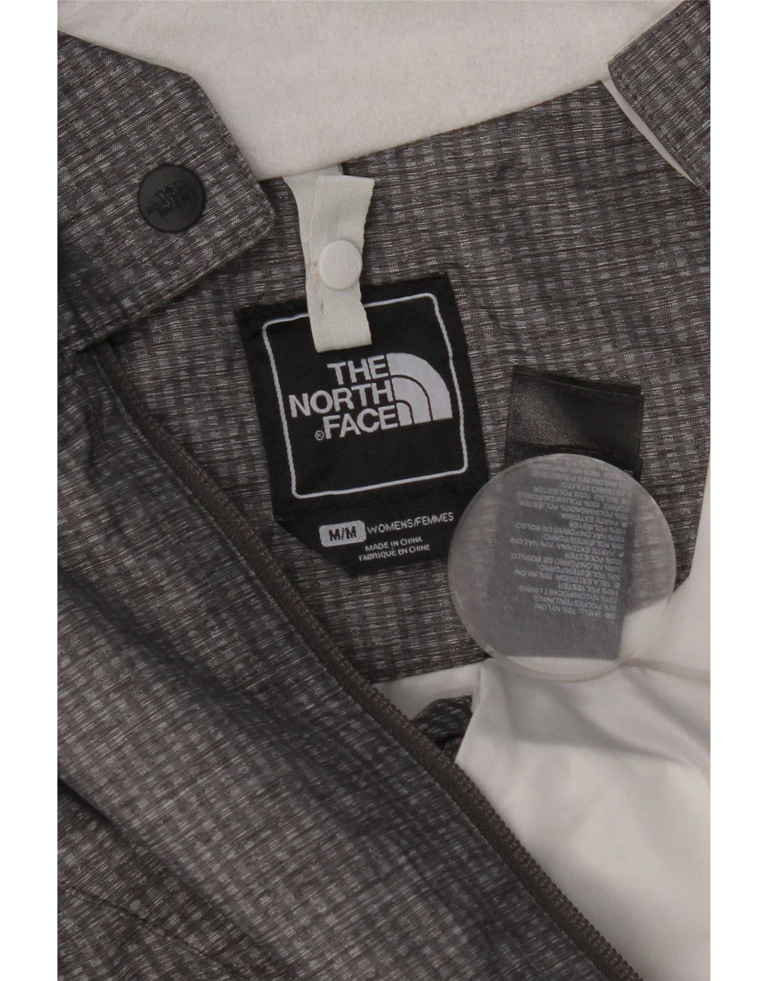The North Face Damen-Regenjacke mit Kapuze, UK 14, mittelgraues Nylon