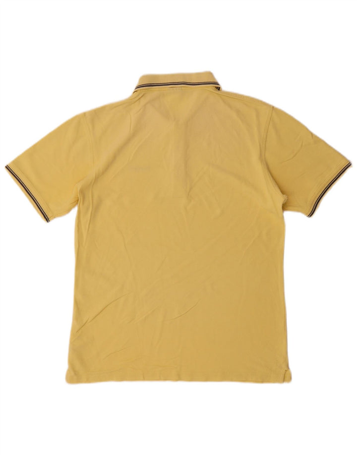 Reebok Herren-Poloshirt, klein, gelb gestreift, Baumwolle