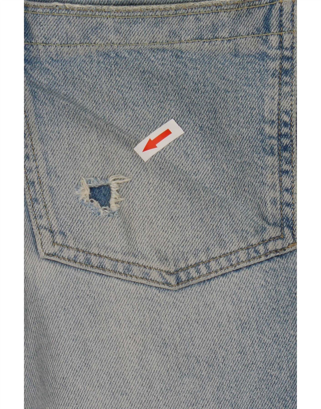 Reiss Damen Jeans im Distressed-Look, W29, L26, Blau, Baumwolle