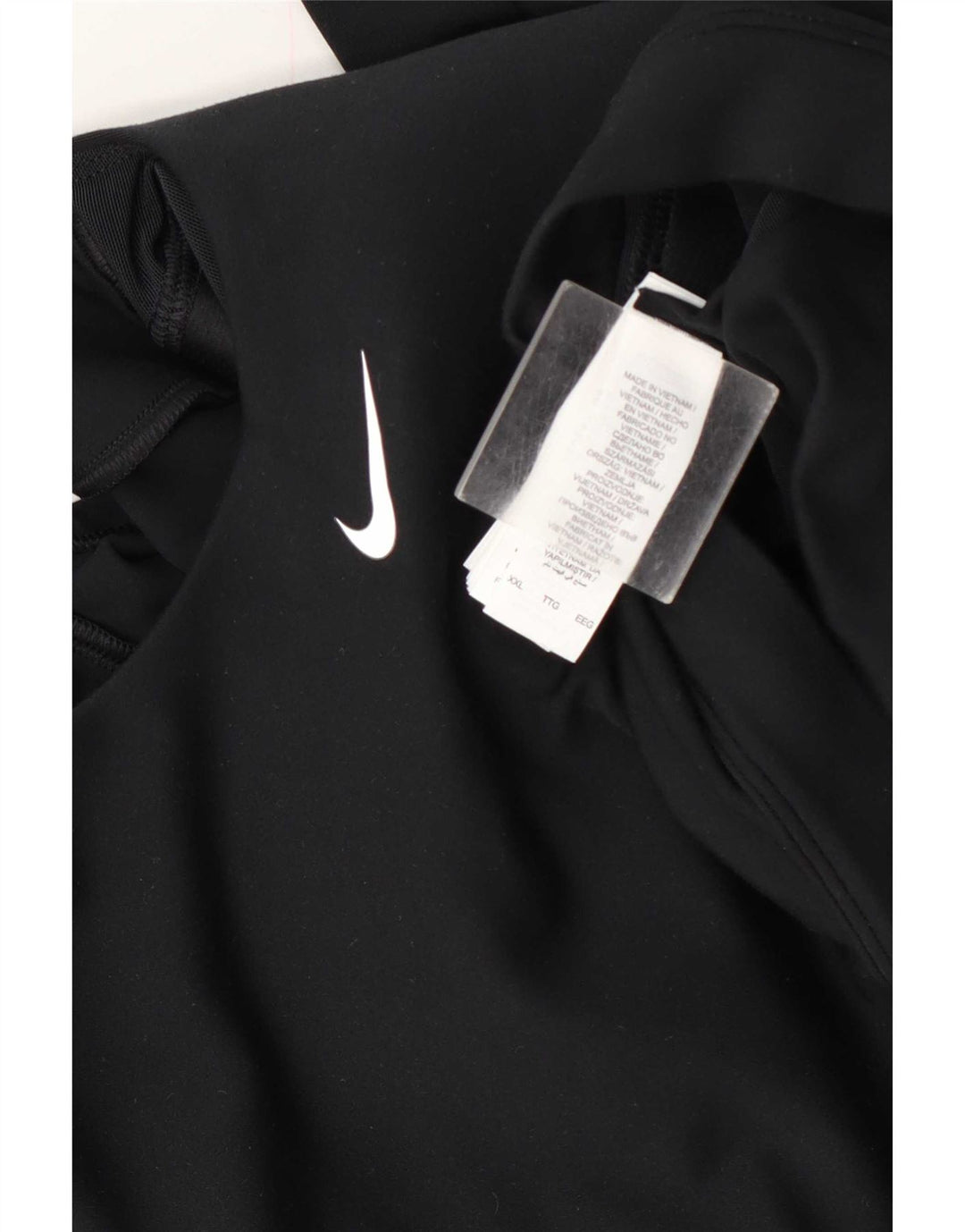 Nike Damen Crop Top Langarm UK 20 2XL Schwarz Polyester