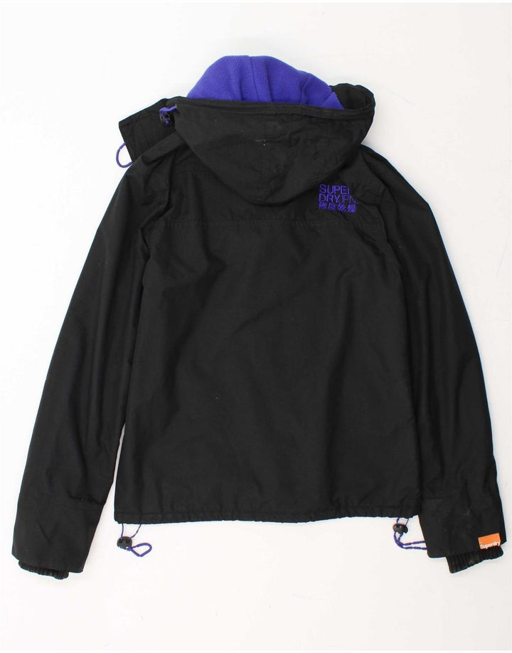 SUPERDRY Womens The Windcheater Windbreaker Jacket UK 14 Medium Black