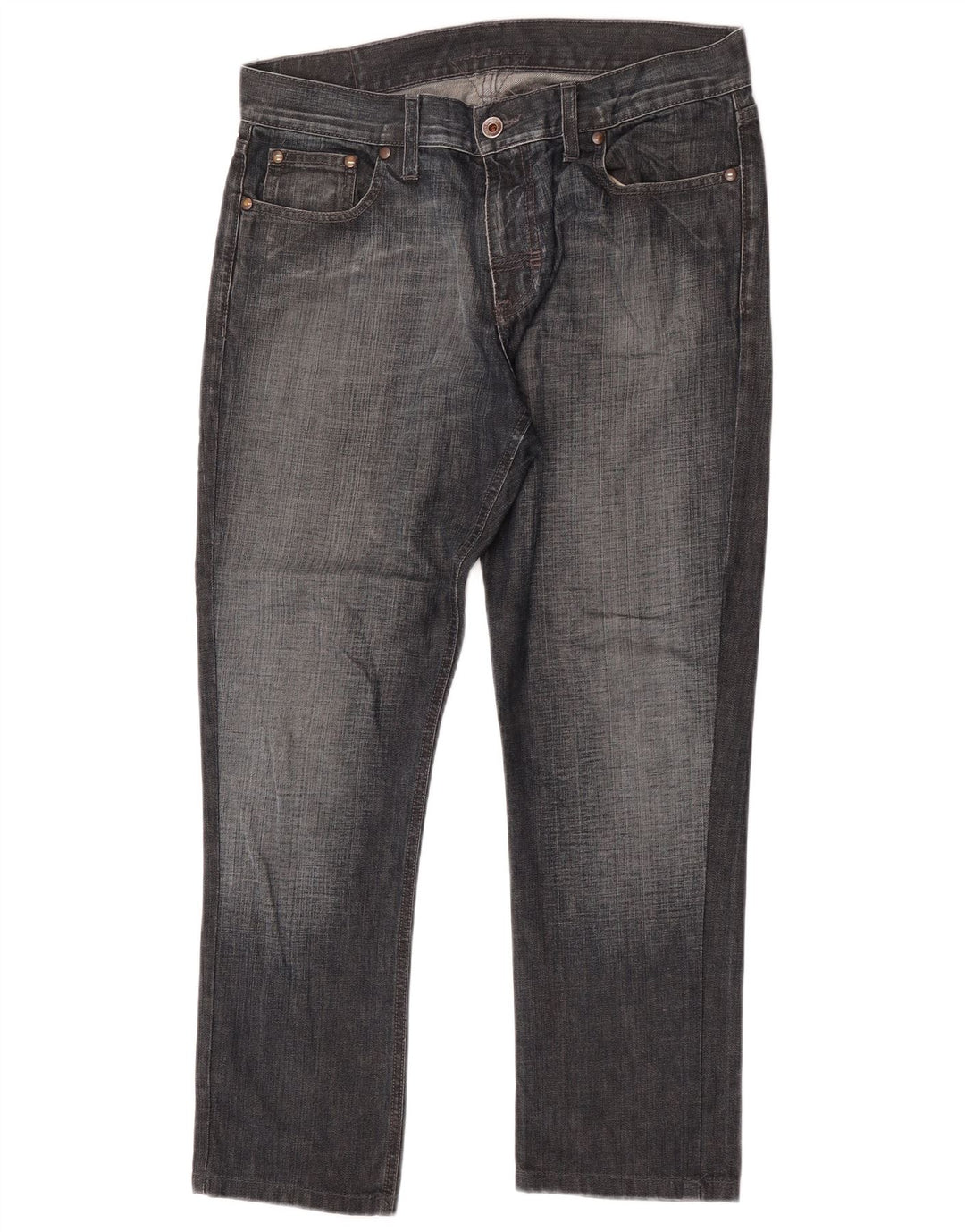 Meltin' Pot Herren Straight Jeans W34 L28 Blaue Baumwolle