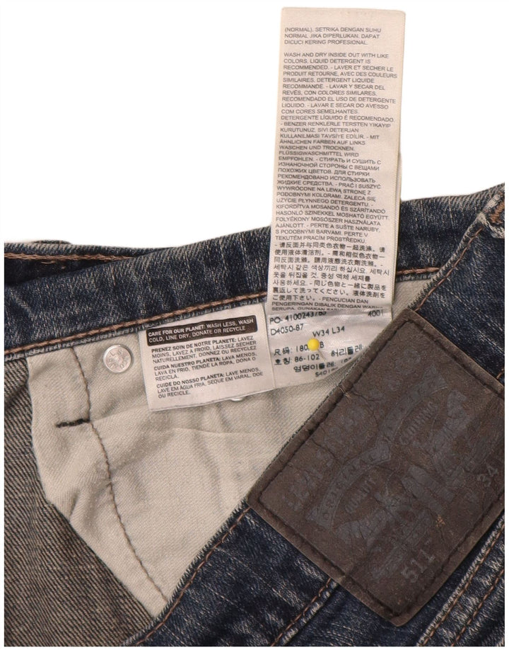 Levi's Herren 511 Jeansshorts W34 Große marineblaue Baumwolle