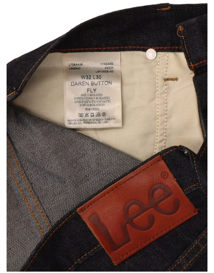 Lee Herren Straight Jeans W32 L30 Marineblaue Baumwolle