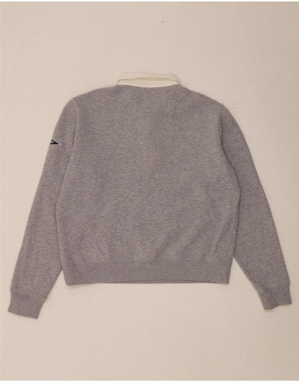 Superdry Damen-Sweatshirt in Übergröße mit Rollkragen, UK 12, Mittelgrau