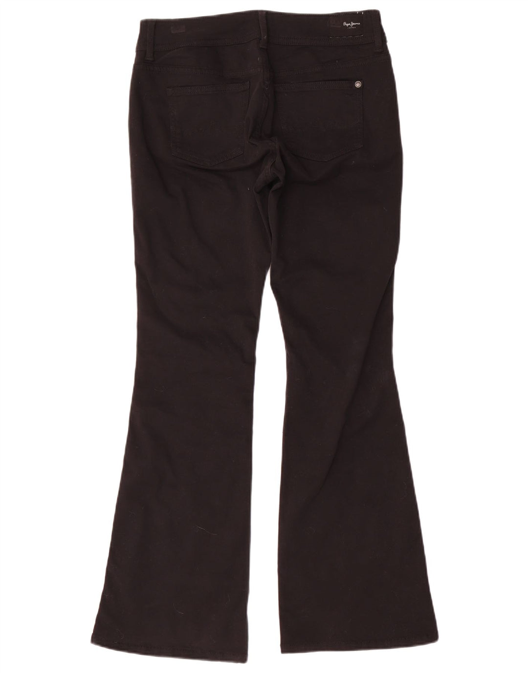 PEPE Jeans Damen Pimlico Mid Rise Flared W28 L30 Schwarze Baumwolle