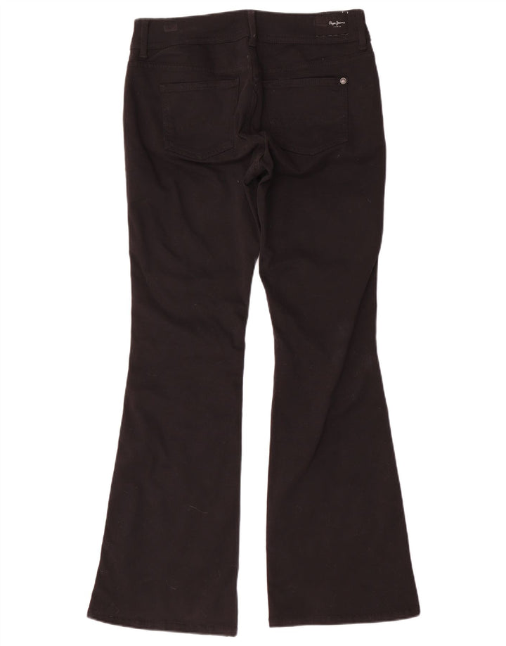 PEPE Jeans Damen Pimlico Mid Rise Flared W28 L30 Schwarze Baumwolle